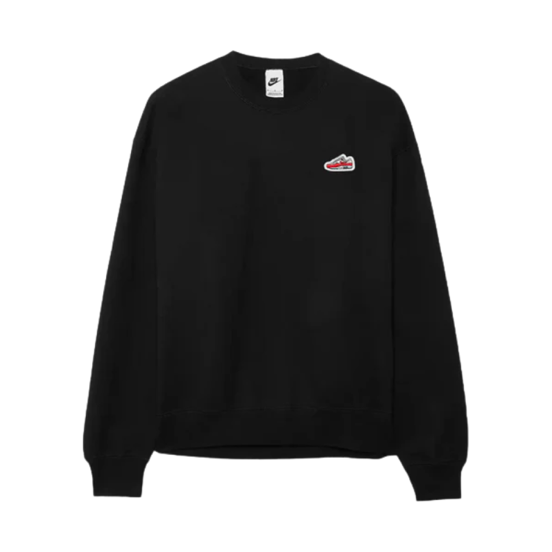 나이키 프렌치 테리 크루넥 블랙 - 아시아(Nike French Terry Crewneck Black - Asia) - 1