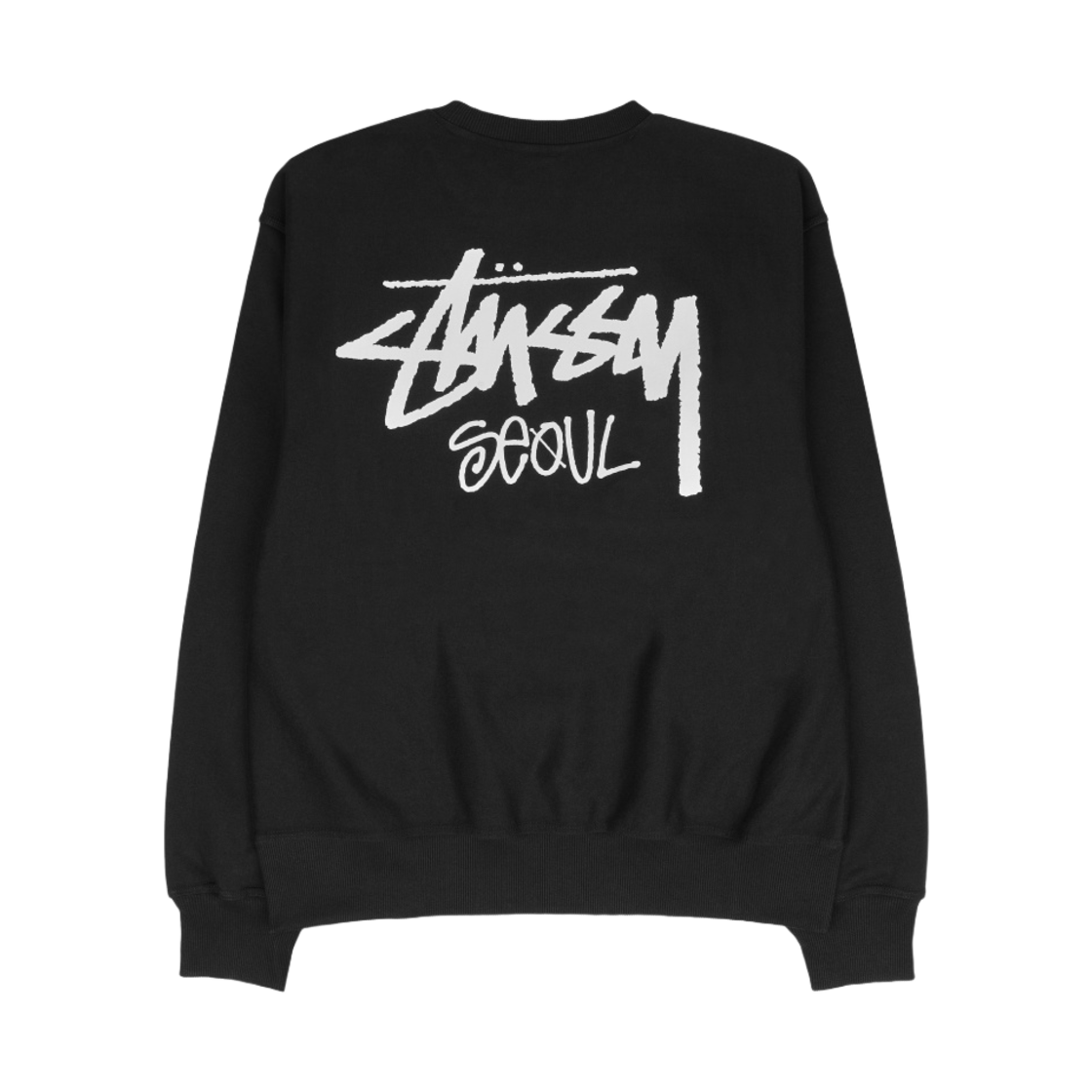 스투시 스탁 서울 크루넥 블랙(Stussy Stock Seoul Crew Black)