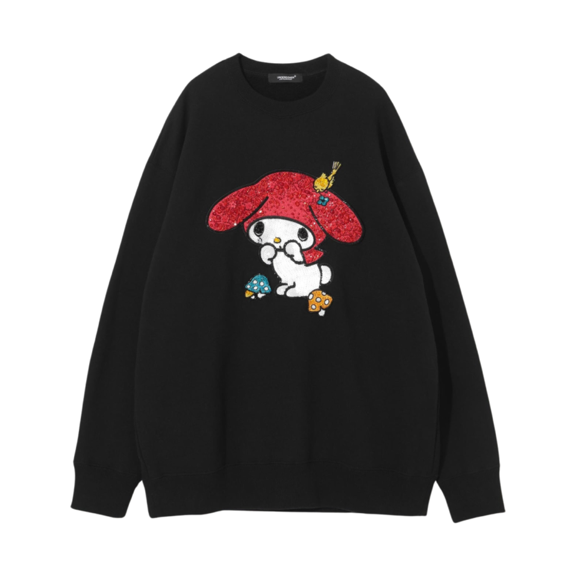 UC2D8804-1 Undercover x Sanrio UC2D8804-1 My Melody Cotton Big Brushed Sweatshirt Pullover Black