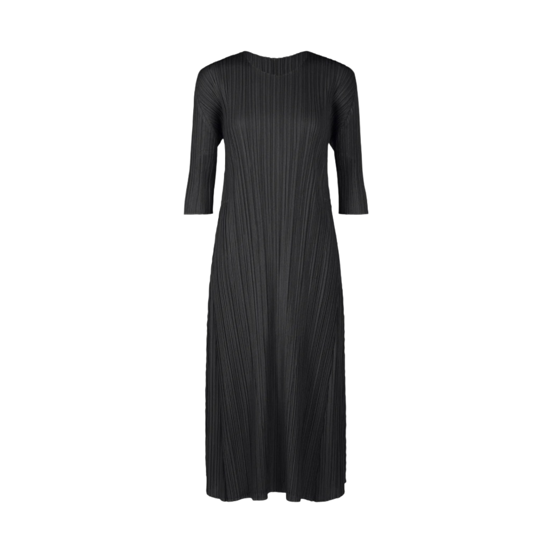 (W) 플리츠 플리즈 이세이 미야케 멜로우 플리츠 드레스 블랙((W) Pleats Please Issey Miyake Mellow Pleats Dress Black) - 1
