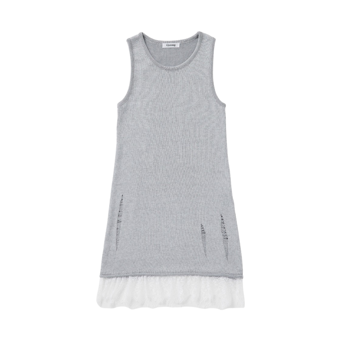 경 메탈링 니트 드레서 실버 그레이(Gyeong Metallic Knit Dress Silver Gray)