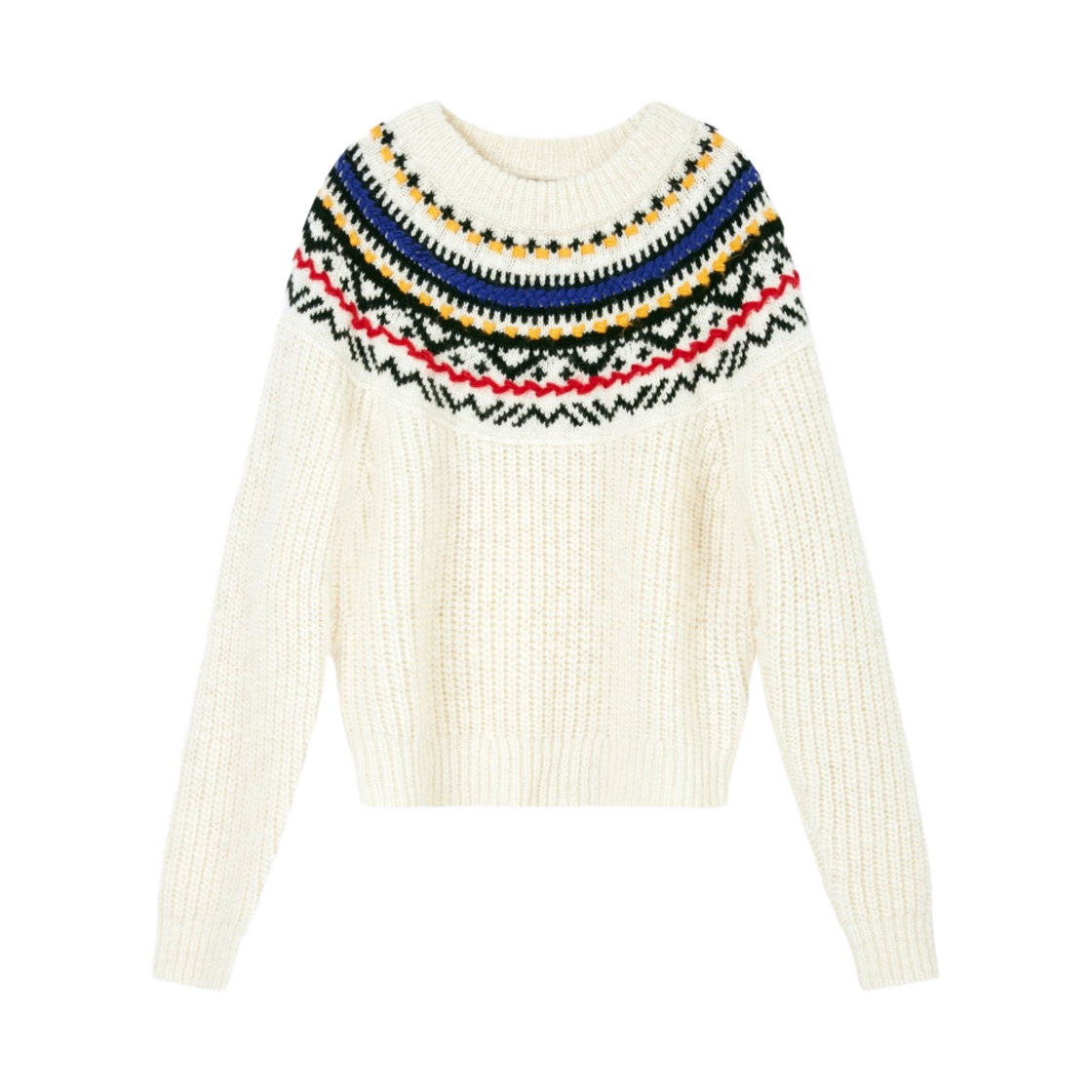 (W) 이자벨 마랑 길 자카드 울 스웨터 에크루 - 22FW((W) Isabel Marant Gil Jacquard Wool Sweater Ecru - 22FW) - 1