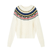 (W) Isabel Marant Gil Jacquard Wool Sweater Ecru - 22FW