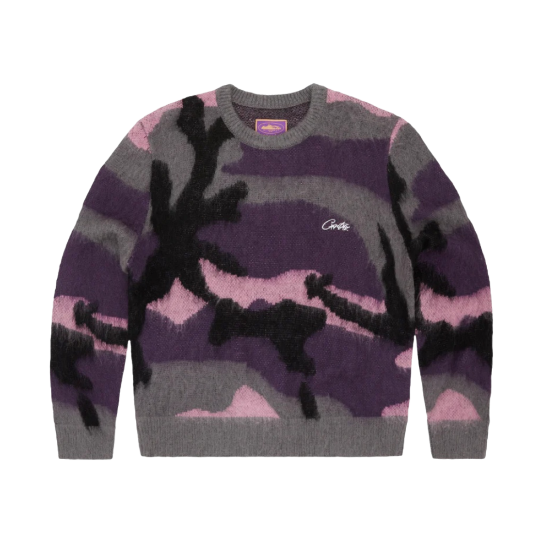 코르테이즈 모헤어 니트 스웨터 사쿠라 카모(Corteiz Mohair Knit Sweater Sakura Camo) - 1
