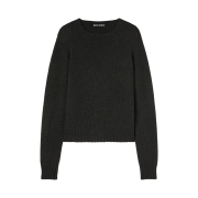 Palm Angels Curved Logo Sweater Dark Grey