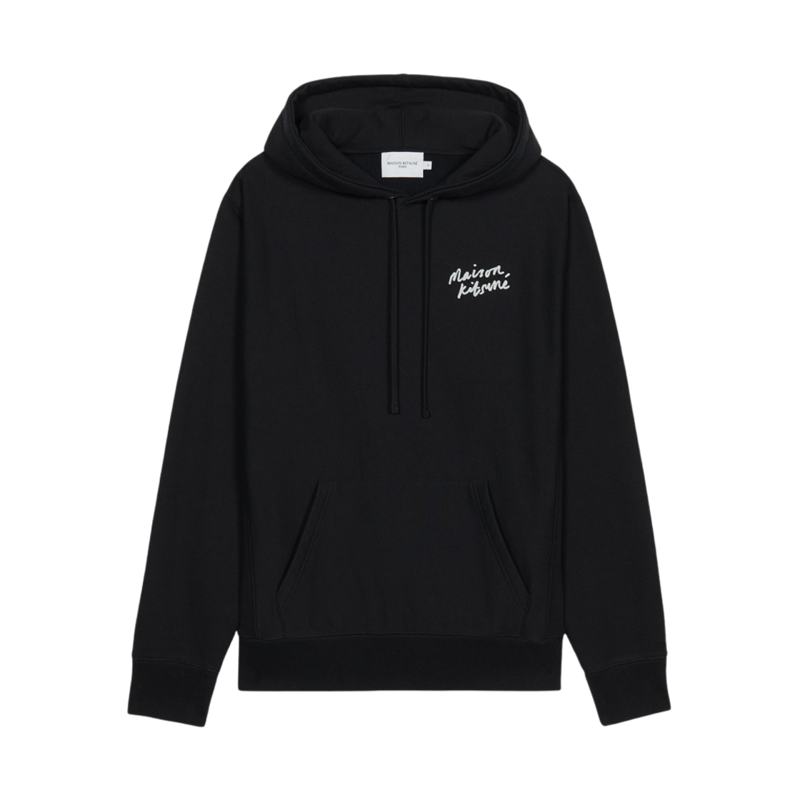 메종 키츠네 미니 핸드라이팅 릴렉스드 후드 블랙(Maison Kitsune Mini Handwriting Relaxed Hoodie Black) - 1