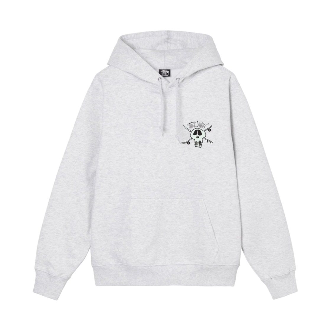 스투시 서프 스케이트 스컬 후드 애쉬 헤더(Stussy Surf Skate Skull Hoodie Ash Heather) - 2