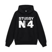 Stussy NO.4 Hoodie Black