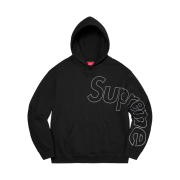 Supreme Reflective Hooded Sweatshirt Black - 21FW