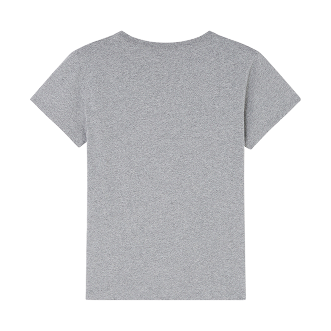(W) 메종 키츠네 핸드라이팅 클래식 티셔츠 그레이 멜란지((W) Maison Kitsune Handwriting Classic T-Shirt Grey Melange) - 2
