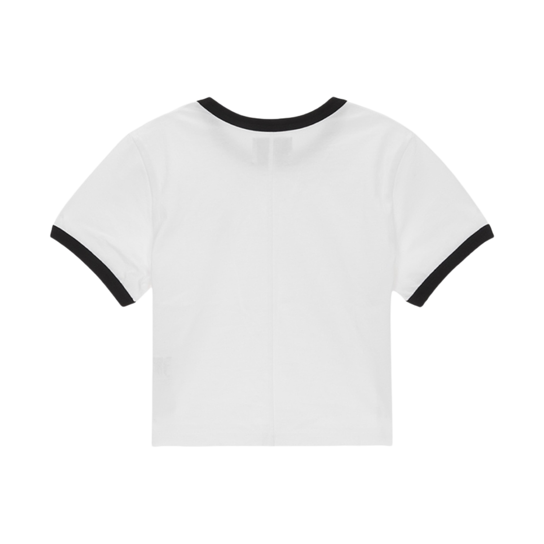 (W) 마뗑킴 서클 로고 링거 크롭 탑 블랙((W) Matin Kim Circle Logo Ringer Crop Top Black) - 2