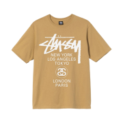 Stussy World Tour T-Shirt Khaki 2021