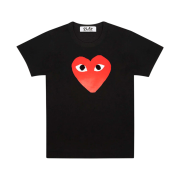 Play Comme des Garcons Red Heart T-Shirt Black