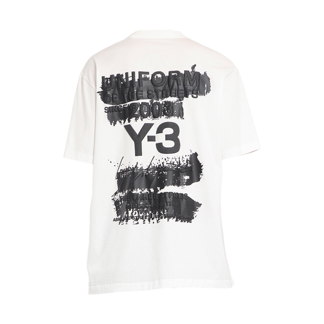 JM7815 Y-3 Graphic Short Sleeve T-Shirt Core White