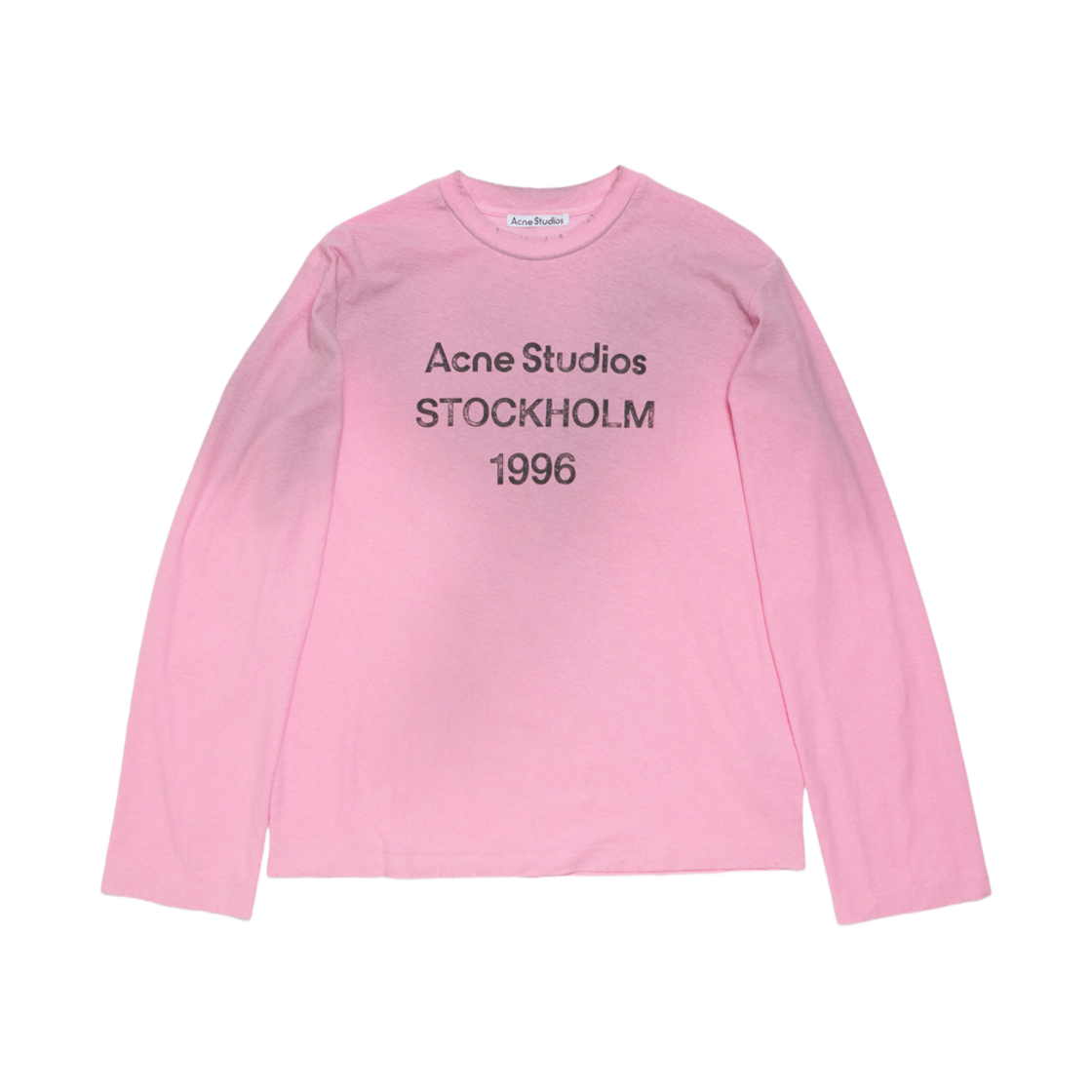 아크네 스튜디오 로고 티셔츠 릴렉스드 핏 코튼 캔디 핑크(Acne Studios Logo T-Shirt Relaxed Fit Cotton Candy Pink) - 1