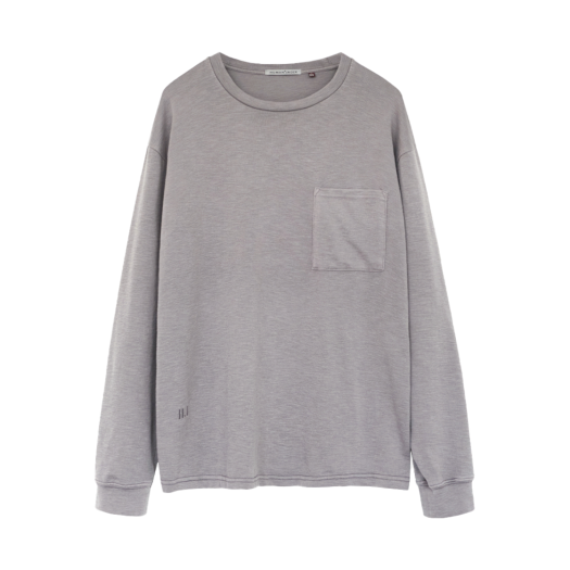 HM5TTL2901DD Polyteru Human Index Human Pocket Long Sleeve Dyed Pink