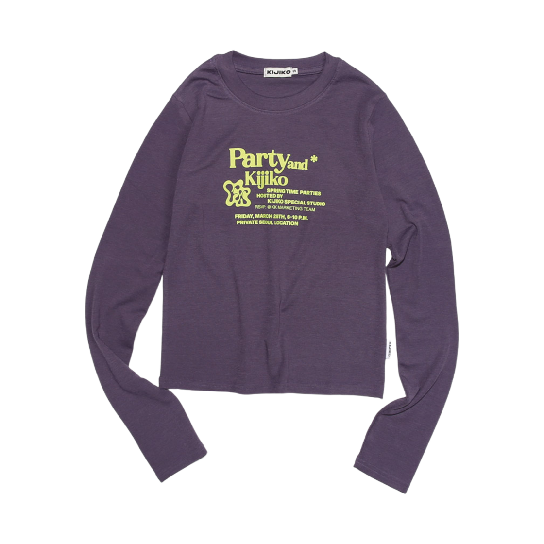 키지코 아트웍 긴팔 티셔츠 퍼플(KIJIKO Artwork Long Sleeved Tee Purple)