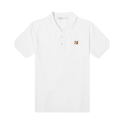 Maison Kitsune Fox Head Patch Classic Polo White