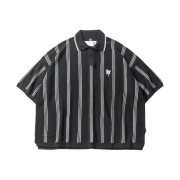 Tightbooth Stripe Knit Polo Black