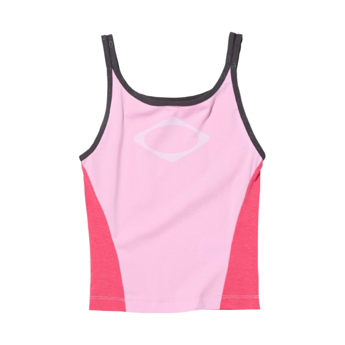 (W) 미스치프 롬버스 컬러 블록 슬리브리스 핑크((W) Mischief Rhombus Color Blocked Sleeveless Pink)
