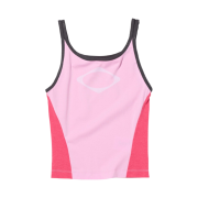 (W) Mischief Rhombus Color Blocked Sleeveless Pink
