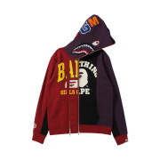 (W) BAPE Docking Shark Full Zip Hoodie Black