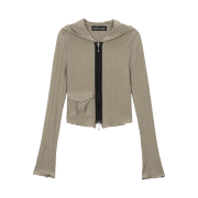 Vacant Archive Mili Silp Hood Zip-Up Khaki