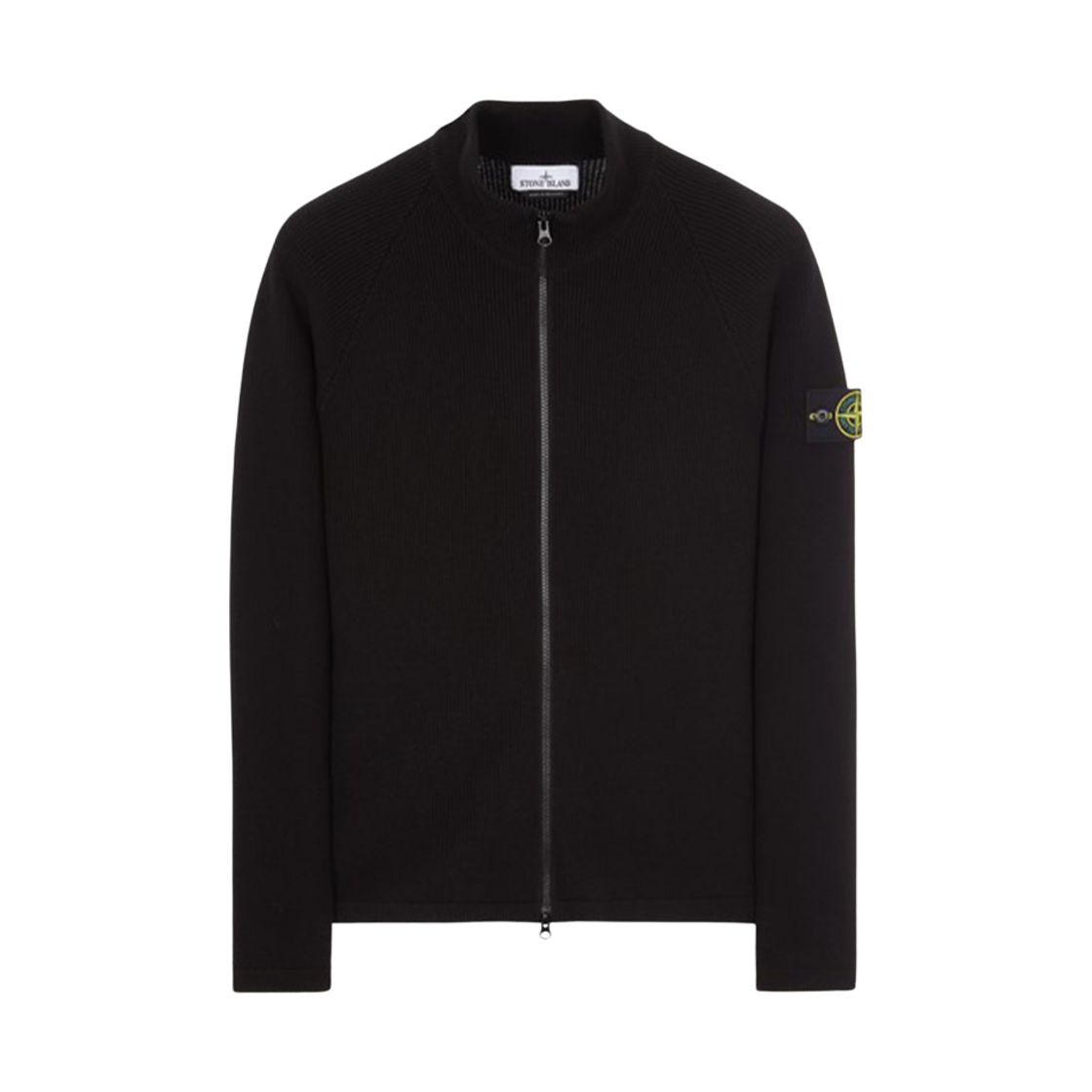 스톤 아일랜드 526D8 립드 소프트 코튼 가디건 니트 블랙 - 23SS(Stone Island 526D8 Ribbed Soft Cotton Cardigan Knit Black - 23SS) - 1