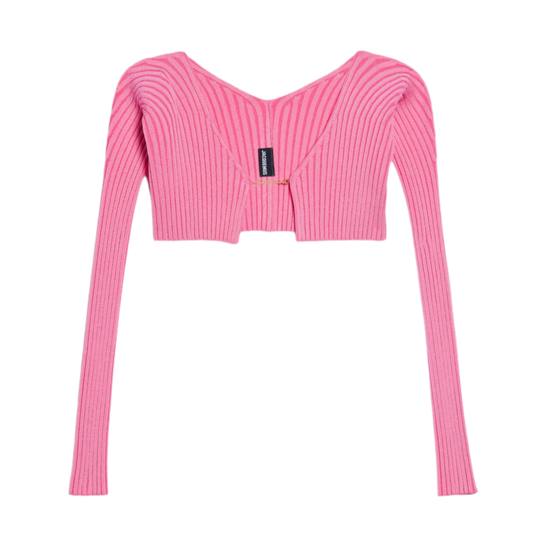 (W) 자크뮈스 라 마이유 프랄루 마이크로 참 로고 가디건 핑크((W) Jacquemus La Maille Pralu Micro Charm Logo Cardigan Pink) - 1