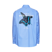 Wooyoungmi Butterfly Back Logo Shirt Blue - 23SS