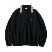 Kapital Pique Langle Color Retro Polo Black