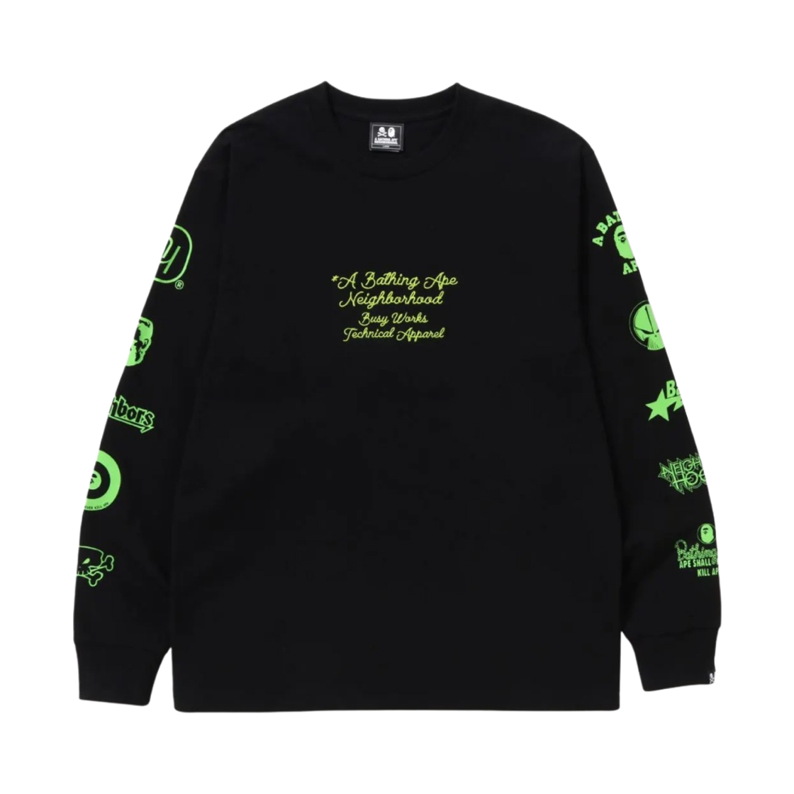 베이프 x 네이버후드 롱슬리브 티셔츠 블랙(BAPE x Neighborhood L/S T-Shirt Black) - 1