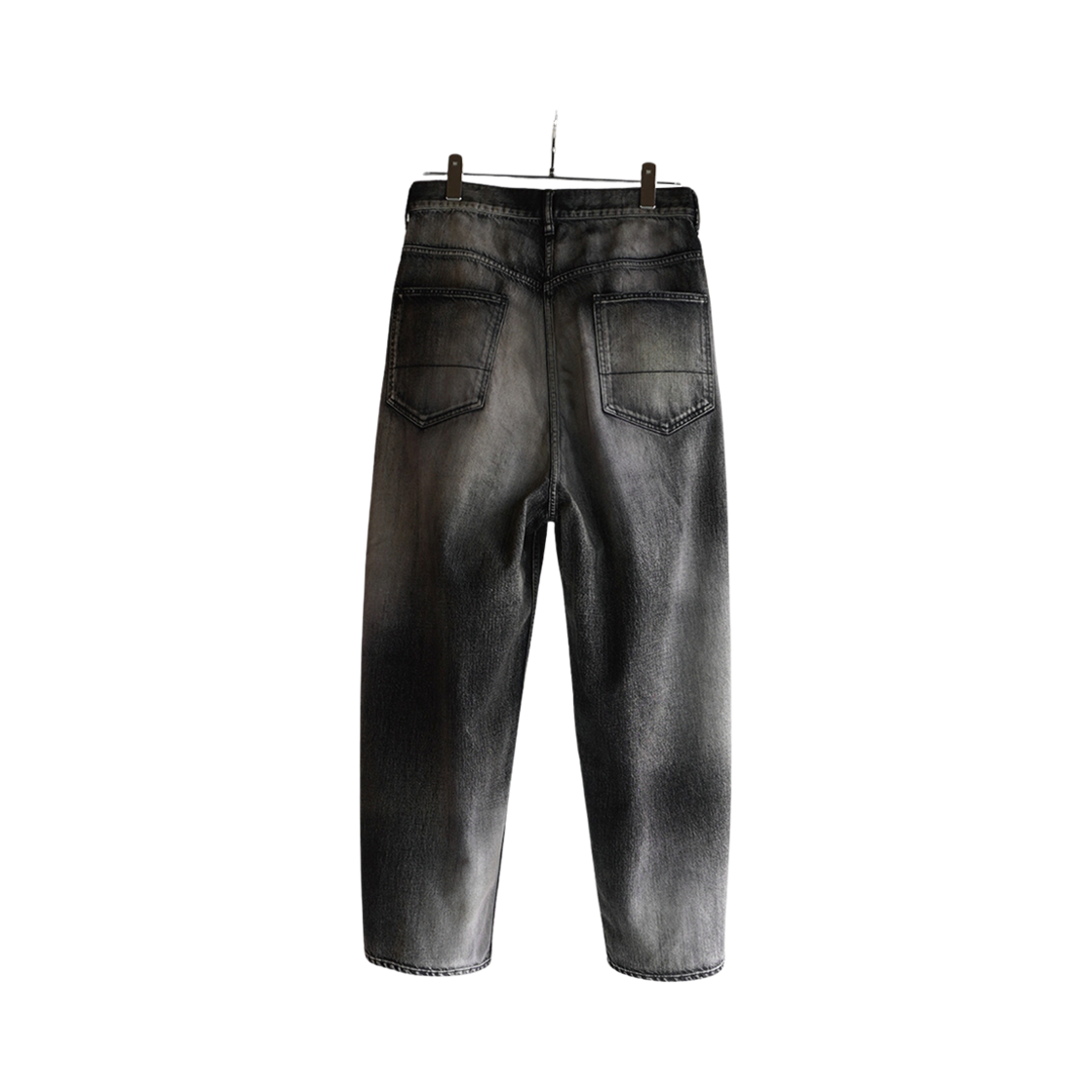 안셀름 믹스 컬러 와이드 데님 팬츠 블랙(Ancellm Mix Color Wide Denim Pants Black) - 2