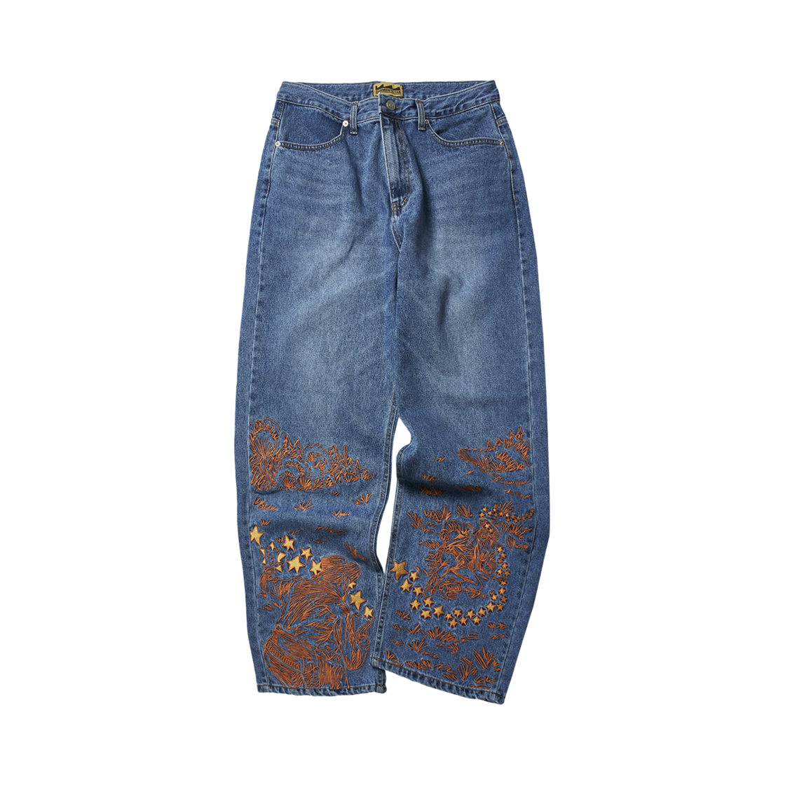 25SPGFPT01BL Garments Fab Cowboy EMB Denim Pants Blue