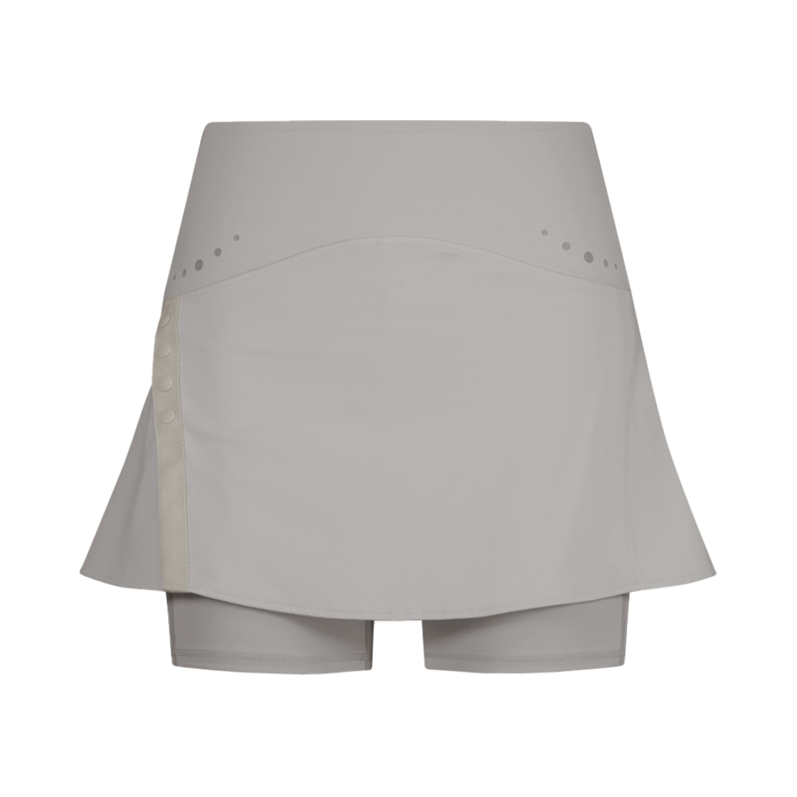 25SS-PT04-WGR OJOS Button Slit Skirt Shorts Warm Grey