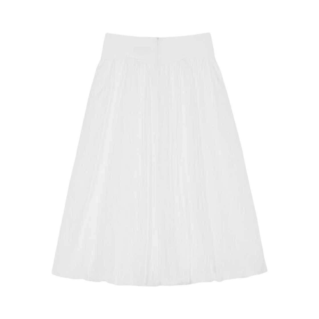 - (W) Deinet Flare Long Skirt in White