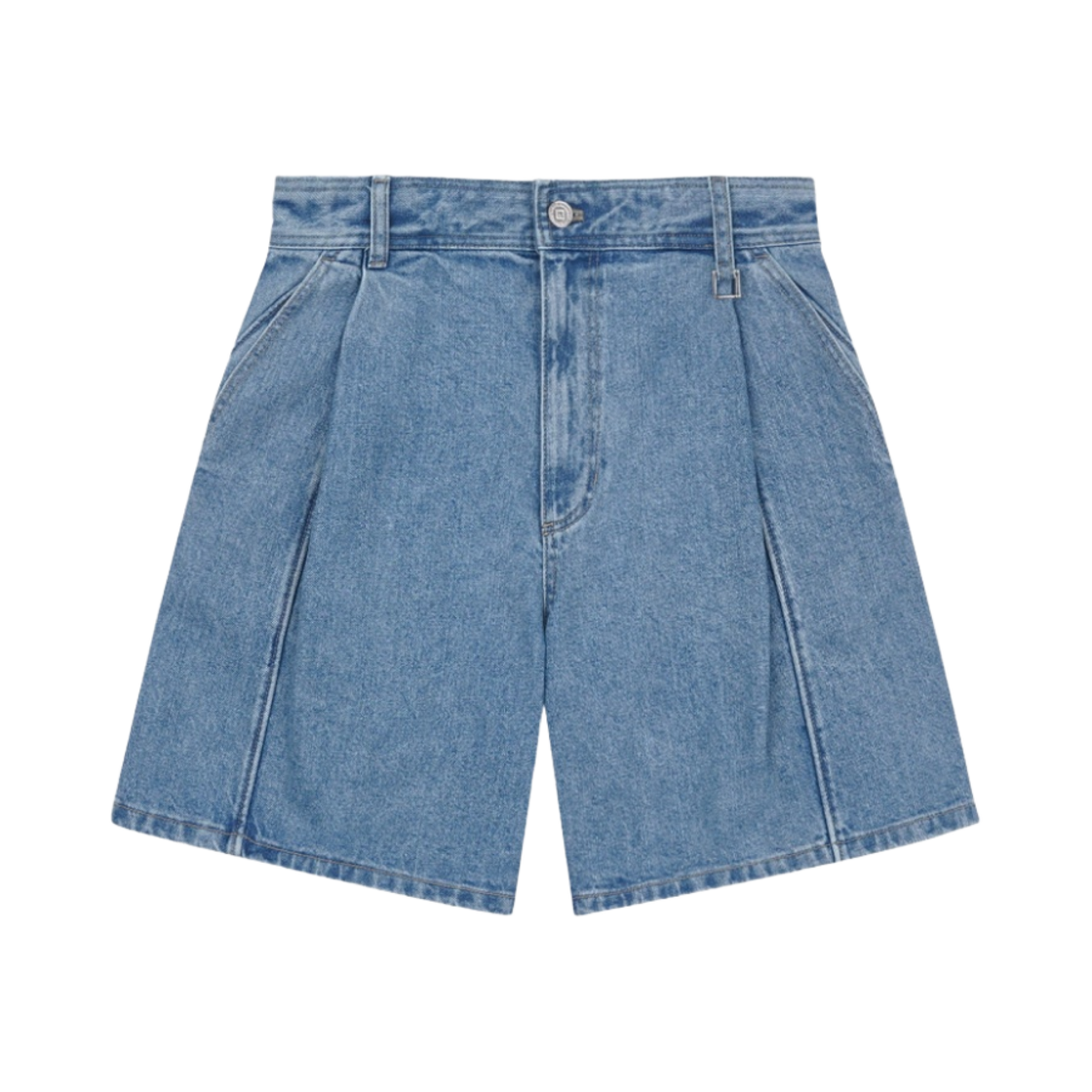 우영미 와이드 데님 쇼츠 블루 - 22SS