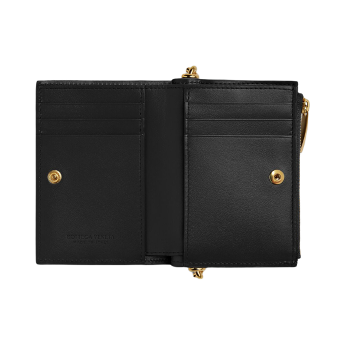 788055V4R411019 Bottega Veneta SolstIce Small Bi-Fold Wallet Black - #2
