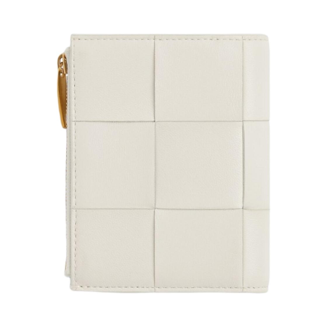 742698VCQC49009 Bottega Veneta Small Cassette Bi-Fold Zip Wallet White - #3