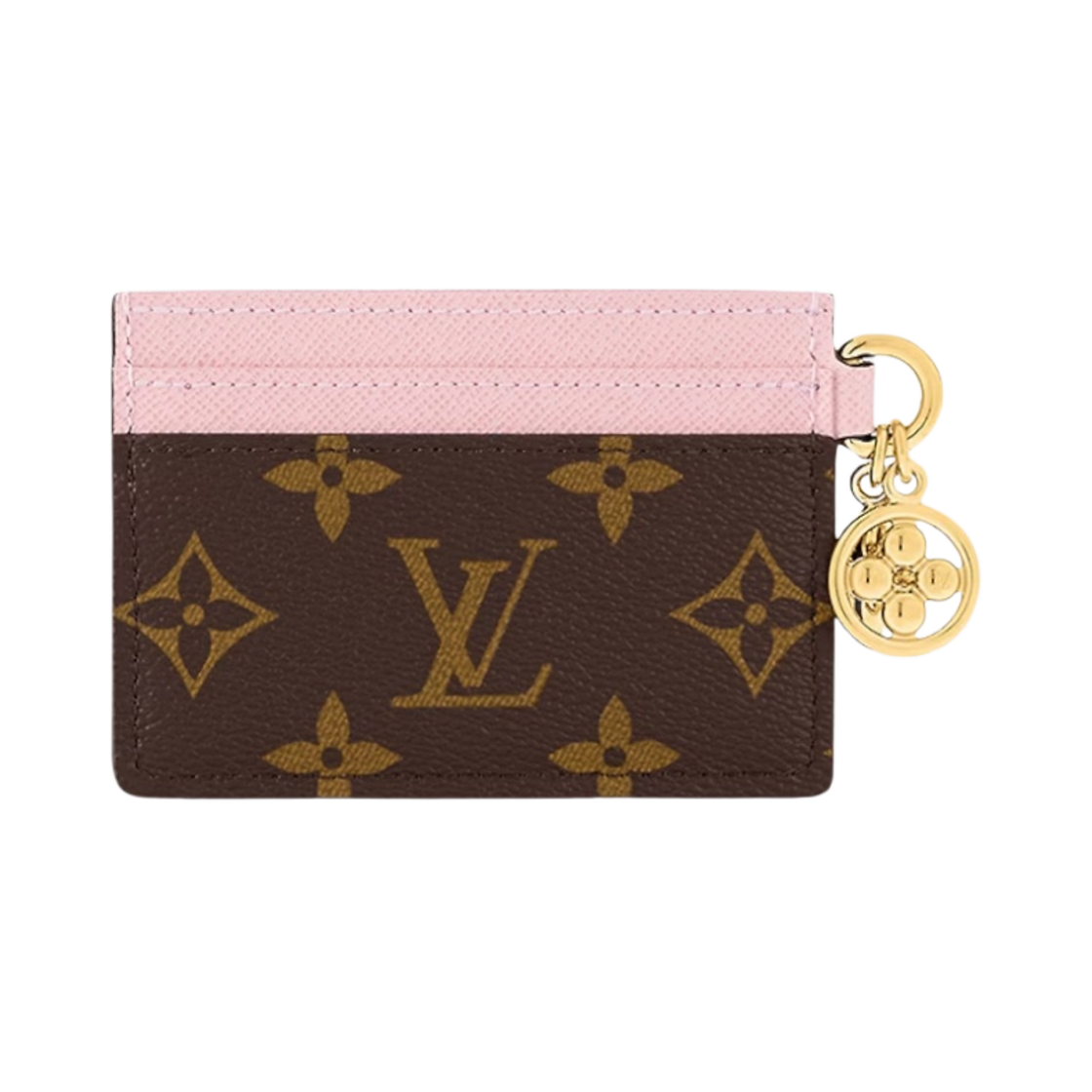 M82739 Louis Vuitton LV Charm Card Holder Monogram Rose Ballerine Pink - #3
