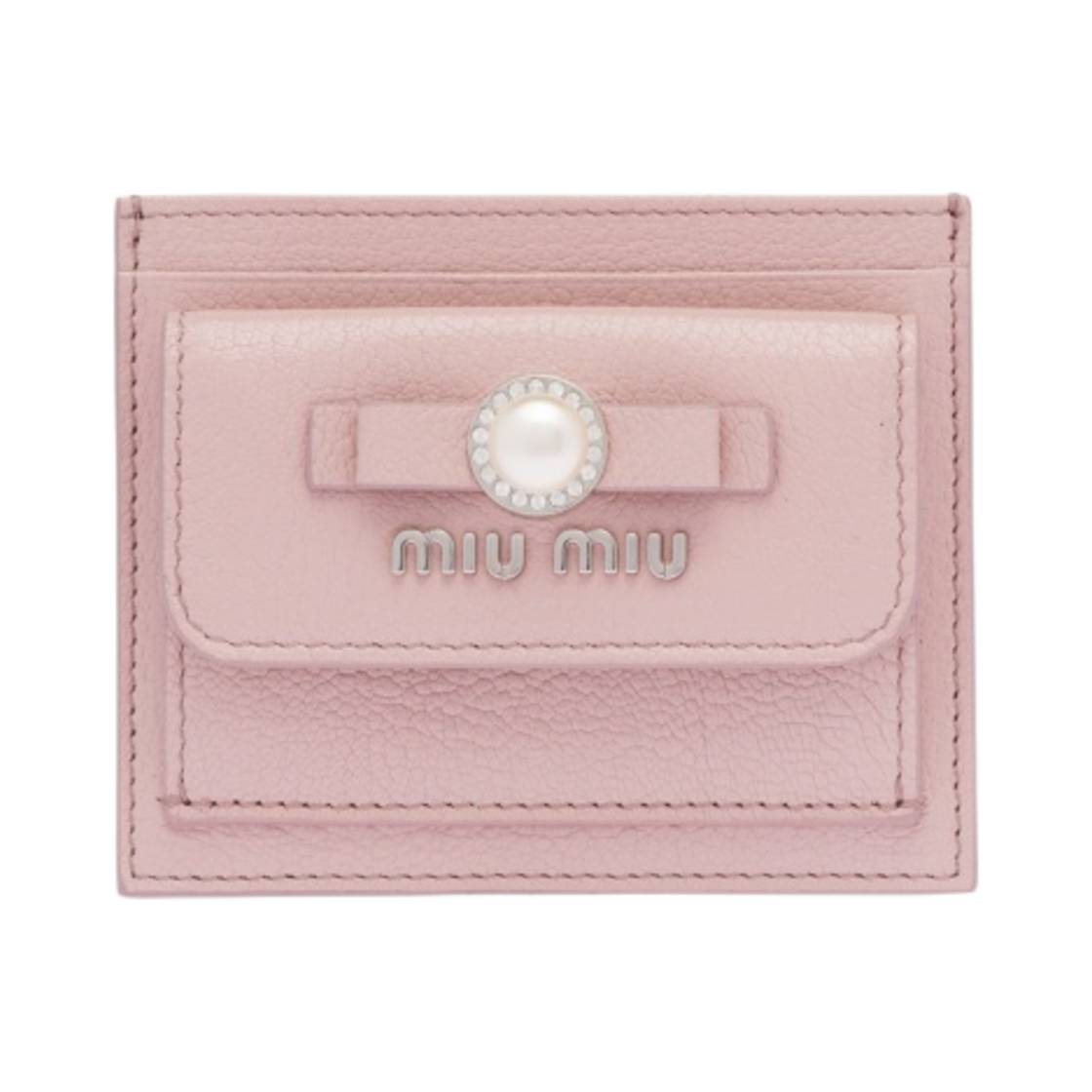 미우 미우 마드라스 가죽 카드 홀더 오팔(Miu Miu Madras Leather Card Holder Opal) - 1