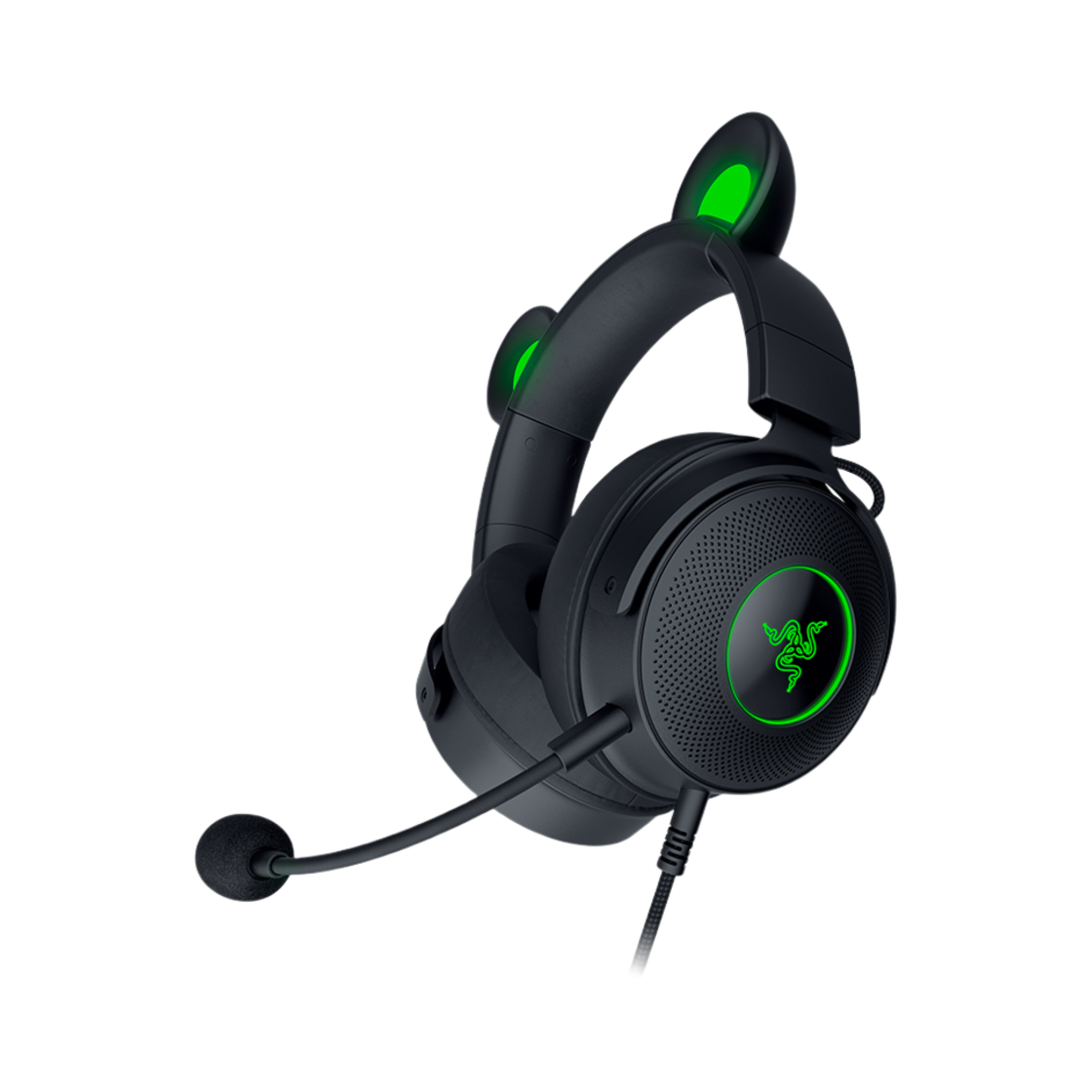 레이저 크라켄 키티 V2 프로 블랙 Kraken Kitty V2 Pro 유선 게이밍 RGB 헤드셋