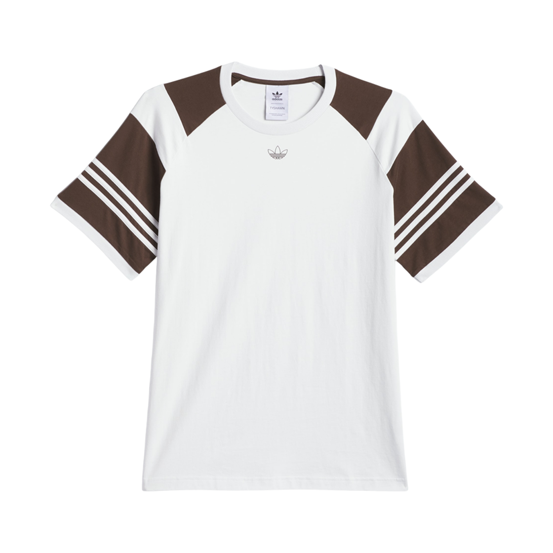 JP1160 Adidas Tyshawn T-Shirt Gender Neutral Crystal White Dark Brown - KR Sizing
