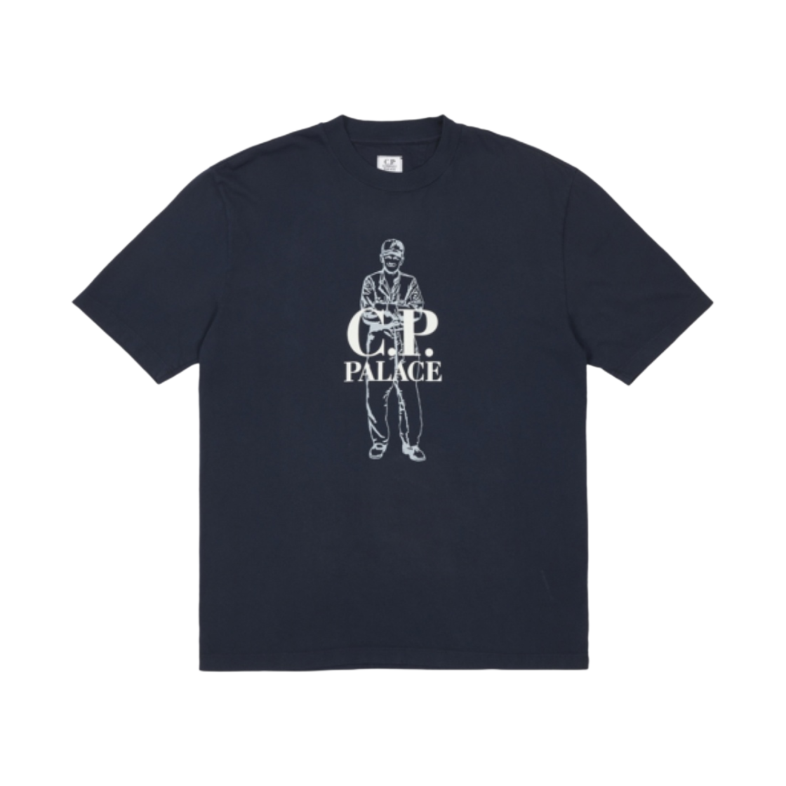 팔라스 x C.P. 컴퍼니 로고 티셔츠 네이버 - 22FW(Palace x C.P. Company Logo T-Shirt Navy - 22FW) - 1