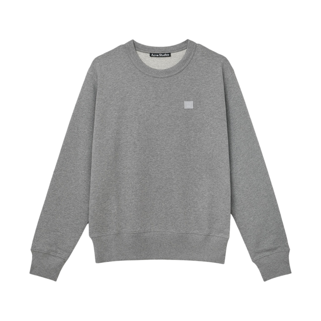 아크네 스튜디오 페이스 크루넥 스웨트셔츠 라이트 그레이 멜란지