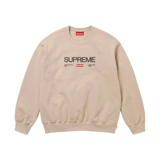 Supreme Established Crewneck Clay - 24SS