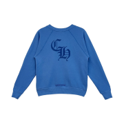 Chrome Hearts Triple Cross CH Letter Sweatershirt Blue
