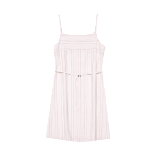 MF2514OP001CPKFR Margarin Fingers Natural Stripe Slip Dress Pink