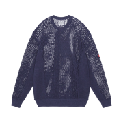 Cav Empt Side Rib Loose Net Knit Blue - 24SS