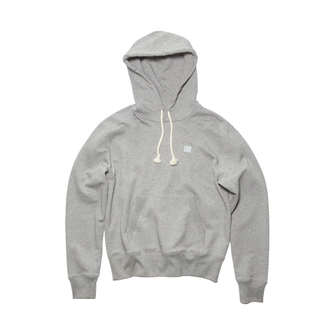 CI0141-X92 Acne Studios Regular Fit Hooded Sweatshirt Light Grey Melange